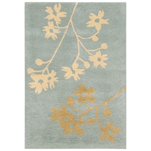 Safavieh Soho 2'-0&quot x 3'-0&quot Wool Hand Tufted Rug in Light Blue / Multi-Color