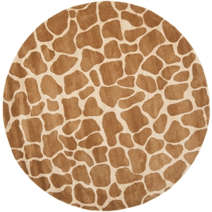 Safavieh Soho 6'-0&quot x 6'-0&quot Wool Hand Tufted Rug in Beige / Brown