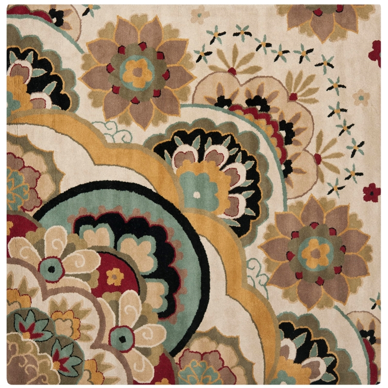 Safavieh Soho Square Rug in Ivory / Multi