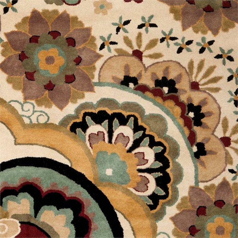 Safavieh Soho Square Rug in Ivory / Multi