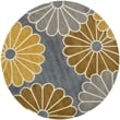 Safavieh Soho Round Rug in Grey / Yellow