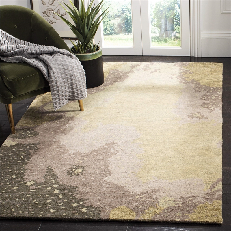 Safavieh Soho Square Rug in Sage / Multi