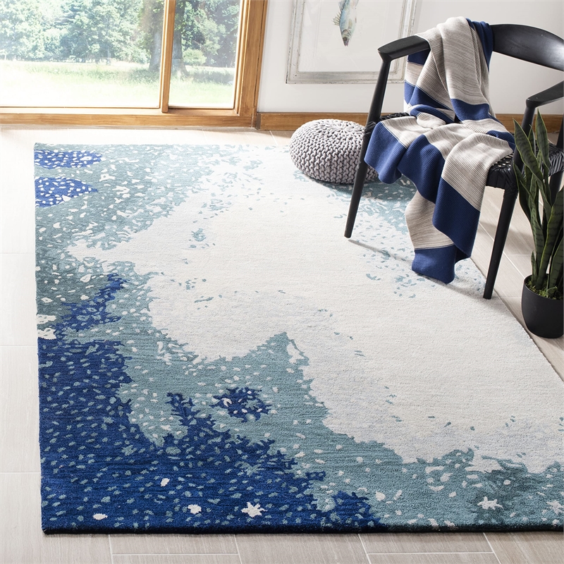 Safavieh Soho Square Rug in Blue / Multi