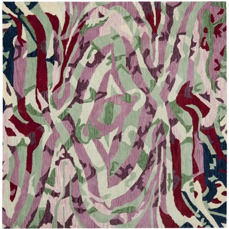 Safavieh Soho Square Rug in Rose / Multi