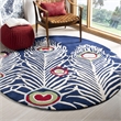 Safavieh Soho Round Rug in Blue / Ivory