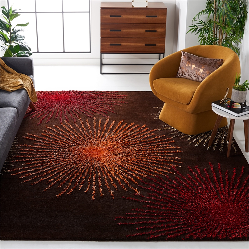Safavieh Soho Rectangle Rug in Brown / Multi