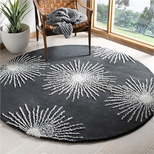 Safavieh Soho Round Rug in Charcoal / Ivory