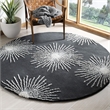 Safavieh Soho Round Rug in Charcoal / Ivory