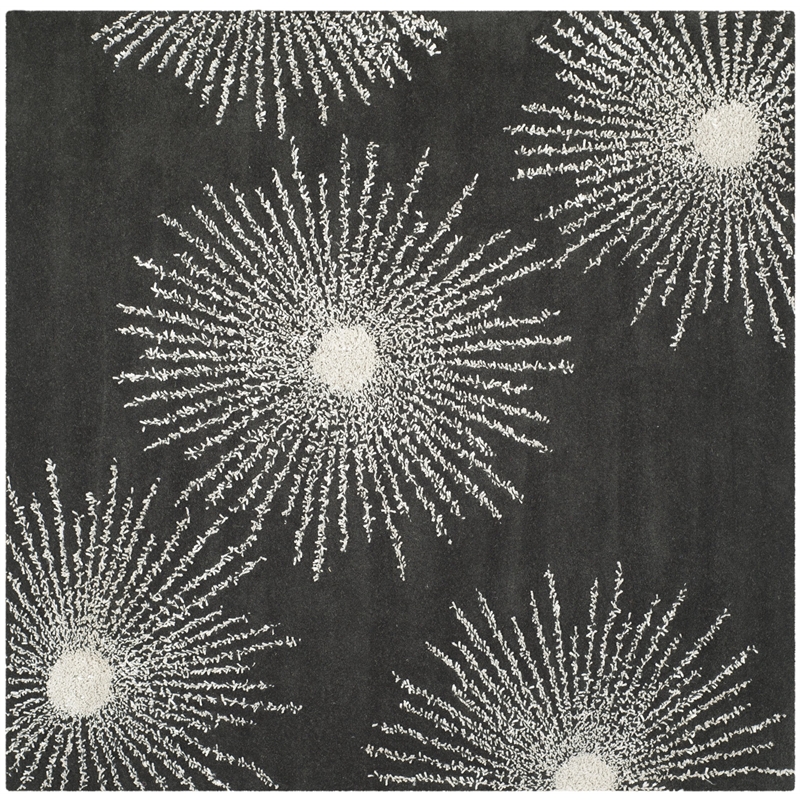 Safavieh Soho Square Rug in Charcoal / Ivory