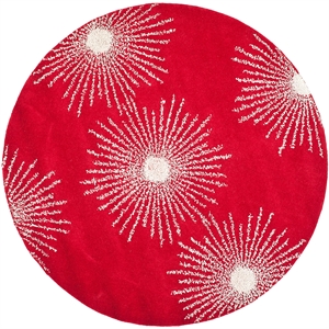 Safavieh Soho Round Rug in Red / Ivory