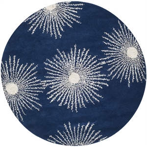 Safavieh Soho Round Rug in Dark Blue / Ivory
