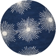 Safavieh Soho Round Rug in Dark Blue / Ivory