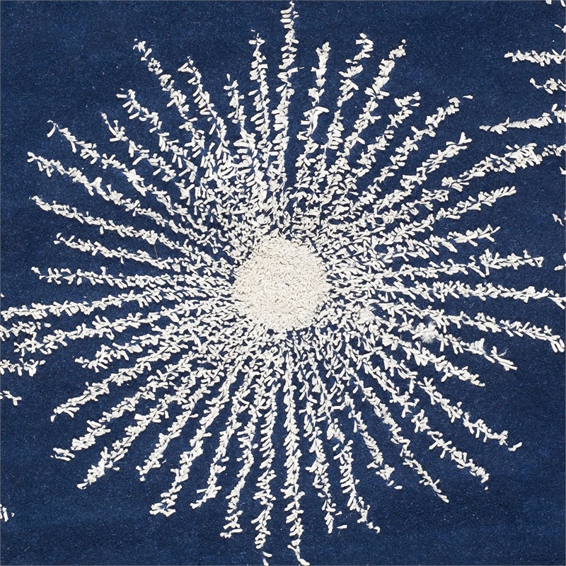 Safavieh Soho Round Rug in Dark Blue / Ivory