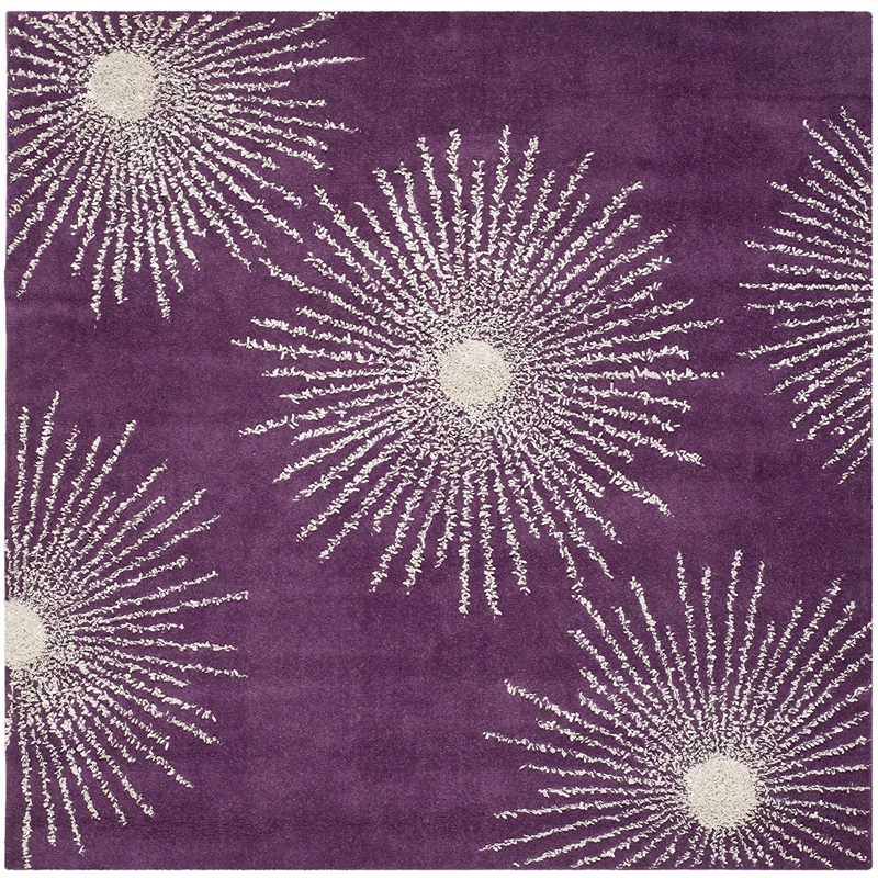 Safavieh Soho Square Rug in Purple / Ivory