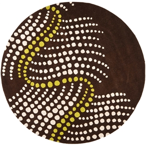 Safavieh Soho 8'-0&quot x 8'-0&quot Wool and Viscose Hand Tufted Rug in Brown / Beige