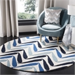Safavieh Soho Round Rug in Ivory / Blue