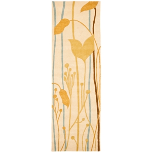 Safavieh Soho 2'-6&quot X 8' Wool and Viscose Hand Tufted Rug in Beige / Multi-Color