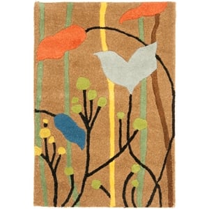 Safavieh Soho 2'-0&quot x 3'-0&quotWool and Viscose Hand Tufted Rug in Brown/Multi-Color