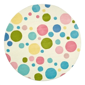Safavieh Soho 6'-0&quot x 6'-0&quot Wool Hand Tufted Rug in Ivory / Multi-Color