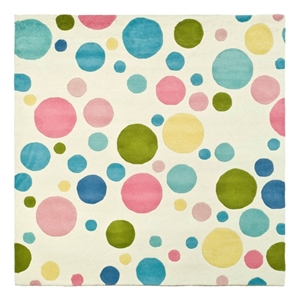 Safavieh Soho 8'-0&quot x 8'-0&quot Wool Hand Tufted Rug in Ivory / Multi-Color