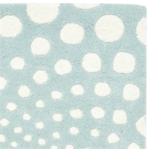 Safavieh Soho 6'-0&quot x 6'-0&quot Wool and Viscose Hand Tufted Rug in Blue / Ivory