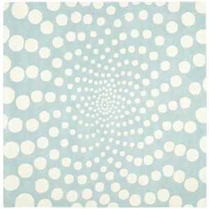 Safavieh Soho 6'-0&quot x 6'-0&quot Wool and Viscose Hand Tufted Rug in Blue / Ivory