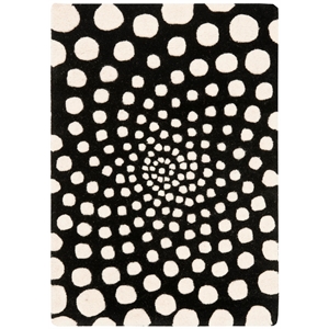 Safavieh Soho 2'-0&quot x 3'-0&quot Wool and Viscose Hand Tufted Rug in Black / Ivory