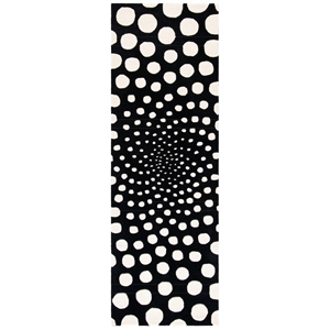 Safavieh Soho 2'-6&quot x 8'-0&quot Wool and Viscose Hand Tufted Rug in Black / Ivory