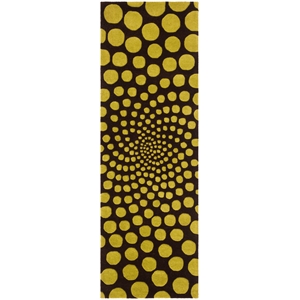 Safavieh Soho 2'-6&quot x 8'-0&quot Wool and Viscose Hand Tufted Rug in Brown / Green
