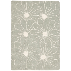 Safavieh Soho 2'-0&quot x 3'-0&quot Wool and Viscose Hand Tufted Rug in Blue / Ivory