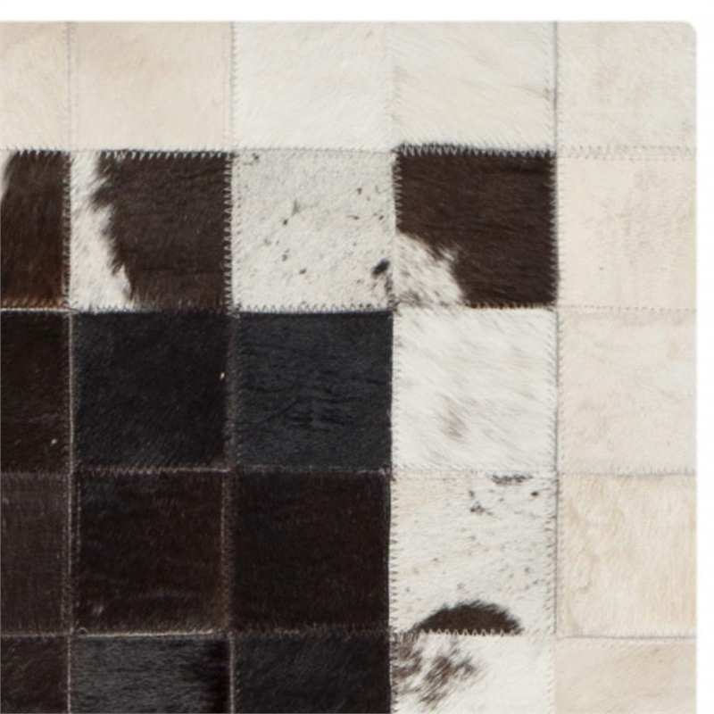 Safavieh Studio Leather Runner Rug in Ivory / Dark Brown