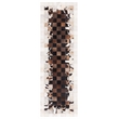 Safavieh Studio Leather Runner Rug in Ivory / Dark Brown