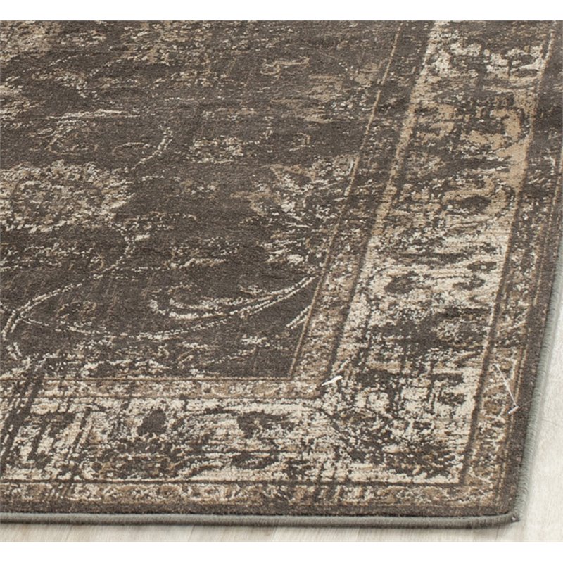Safavieh Vintage 6' Square Rug in Soft Anthracite