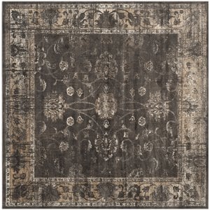 Safavieh Vintage 6' Square Rug in Soft Anthracite
