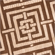 Safavieh Wyndham 7' X 7'  Round Wool Hand Tufted Rug in Brown/Light Brown