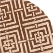 Safavieh Wyndham 7' X 7'  Round Wool Hand Tufted Rug in Brown/Light Brown