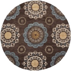 Safavieh Wyndham Round Rug in Eggplant / Multi