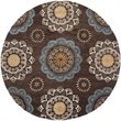 Safavieh Wyndham Round Rug in Eggplant / Multi