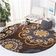 Safavieh Wyndham Round Rug in Eggplant / Multi