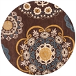 Safavieh Wyndham Round Rug in Eggplant / Multi