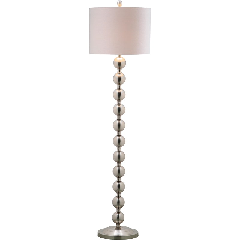 Safavieh Reflections Stacked Ball Floor Lamp in Nickel
