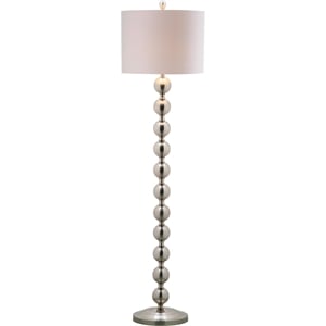 Safavieh Reflections Stacked Ball Floor Lamp in Nickel