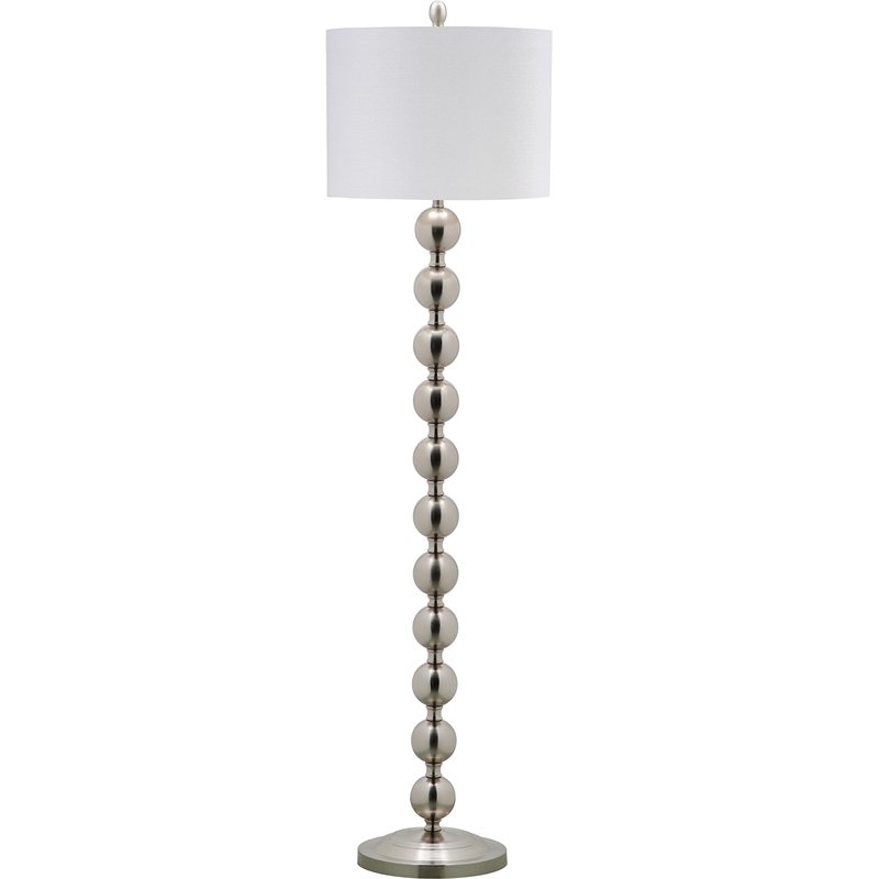 Safavieh Reflections Stacked Ball Floor Lamp in Nickel
