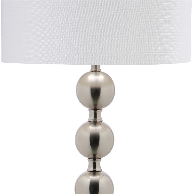 Safavieh Reflections Stacked Ball Floor Lamp in Nickel