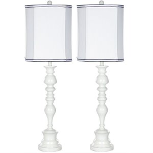 Safavieh White Resin High Gloss Table Lamp