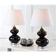 Safavieh Eva Double Gourd Glass Lamp (Set Of 2) in Black