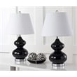 Safavieh Eva Double Gourd Glass Lamp (Set Of 2) in Black