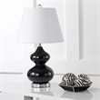 Safavieh Eva Double Gourd Glass Lamp (Set Of 2) in Black