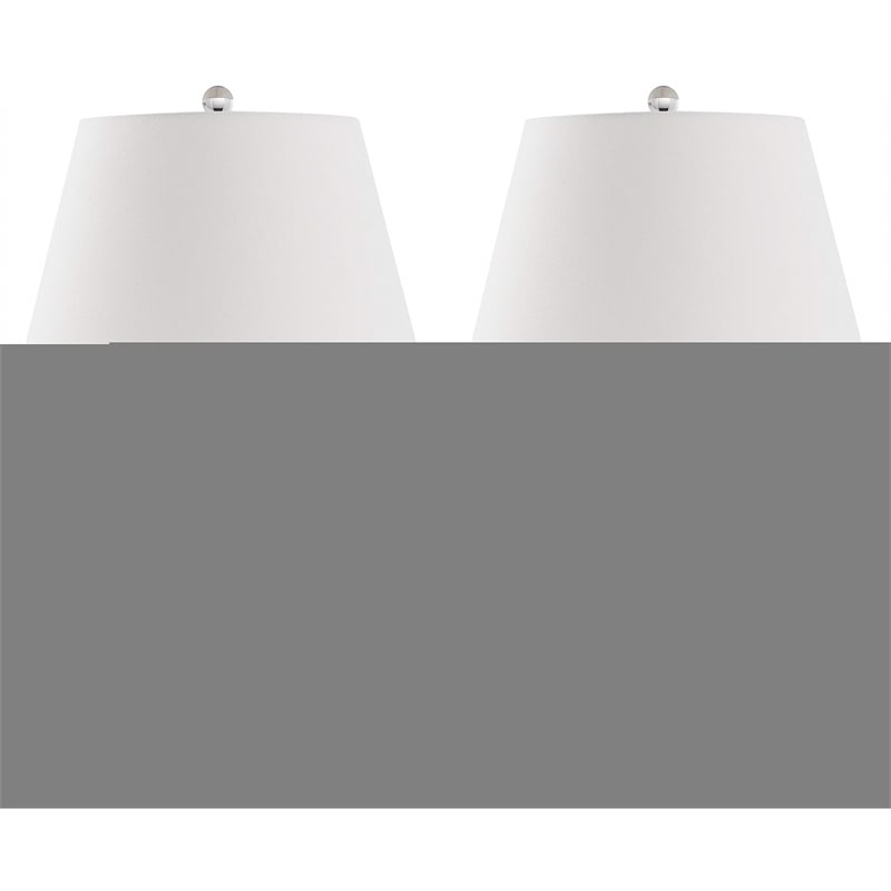 Safavieh Eva Double Gourd Glass Lamp (Set Of 2) in Black