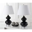 Safavieh Eva Double Gourd Glass Lamp (Set Of 2) in Black